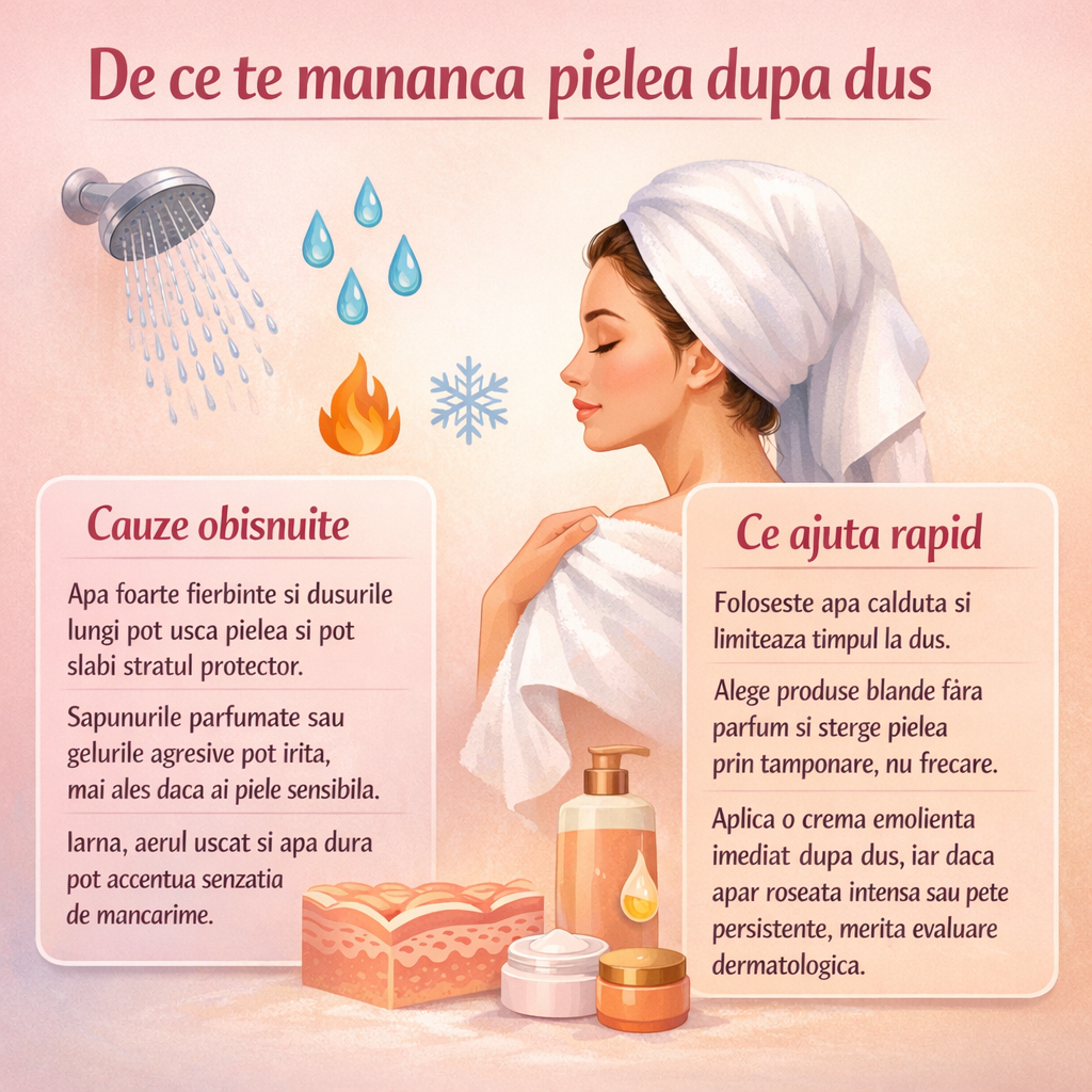 curiozitati medicale - de ce te mananca pielea dupa dus