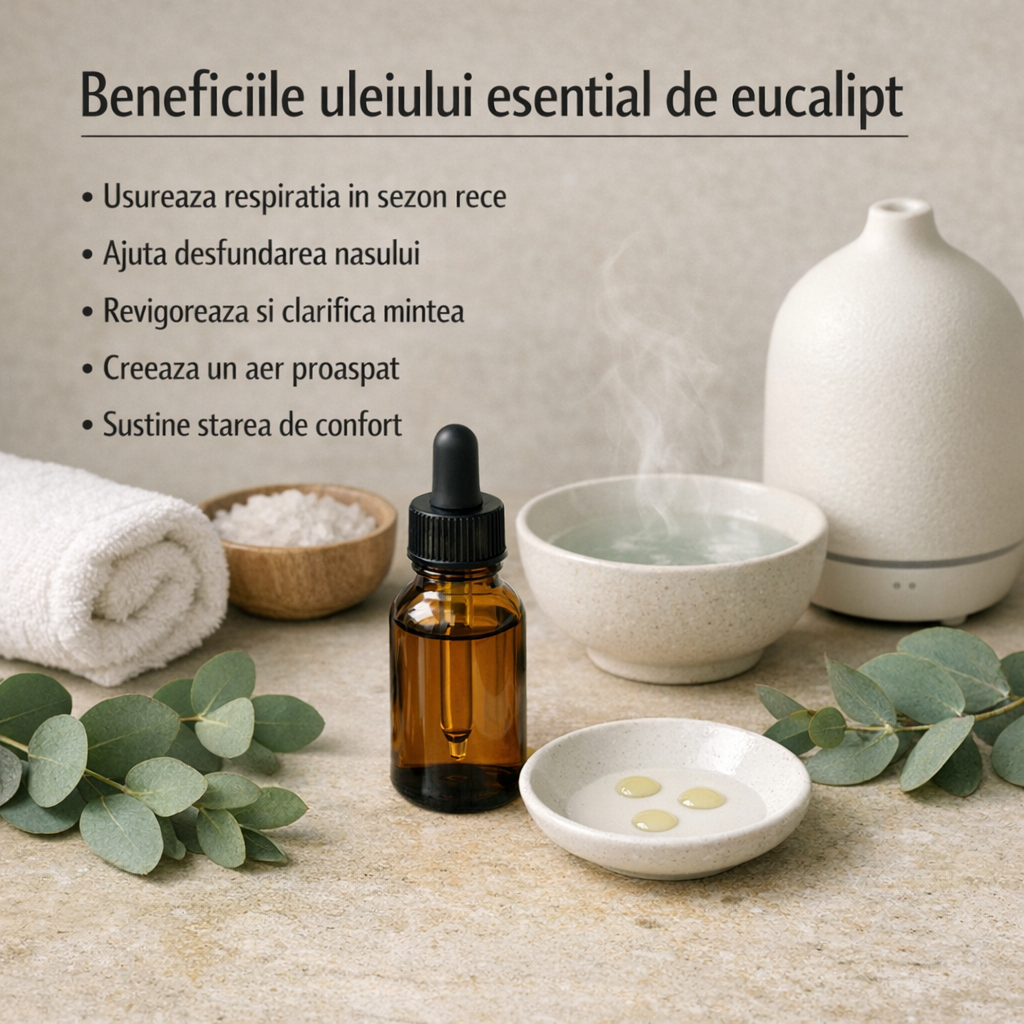 beneficii ulei de eucalipt pentru sanatate si nas infundat