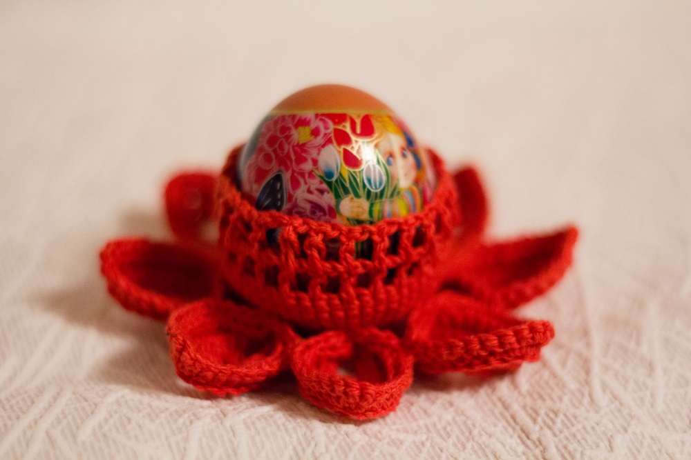 suport de oua impletit