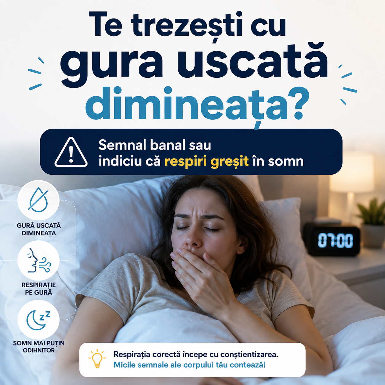 curiozitati medicale: te trezesti cu gura uscata dupa somn, dimineata
