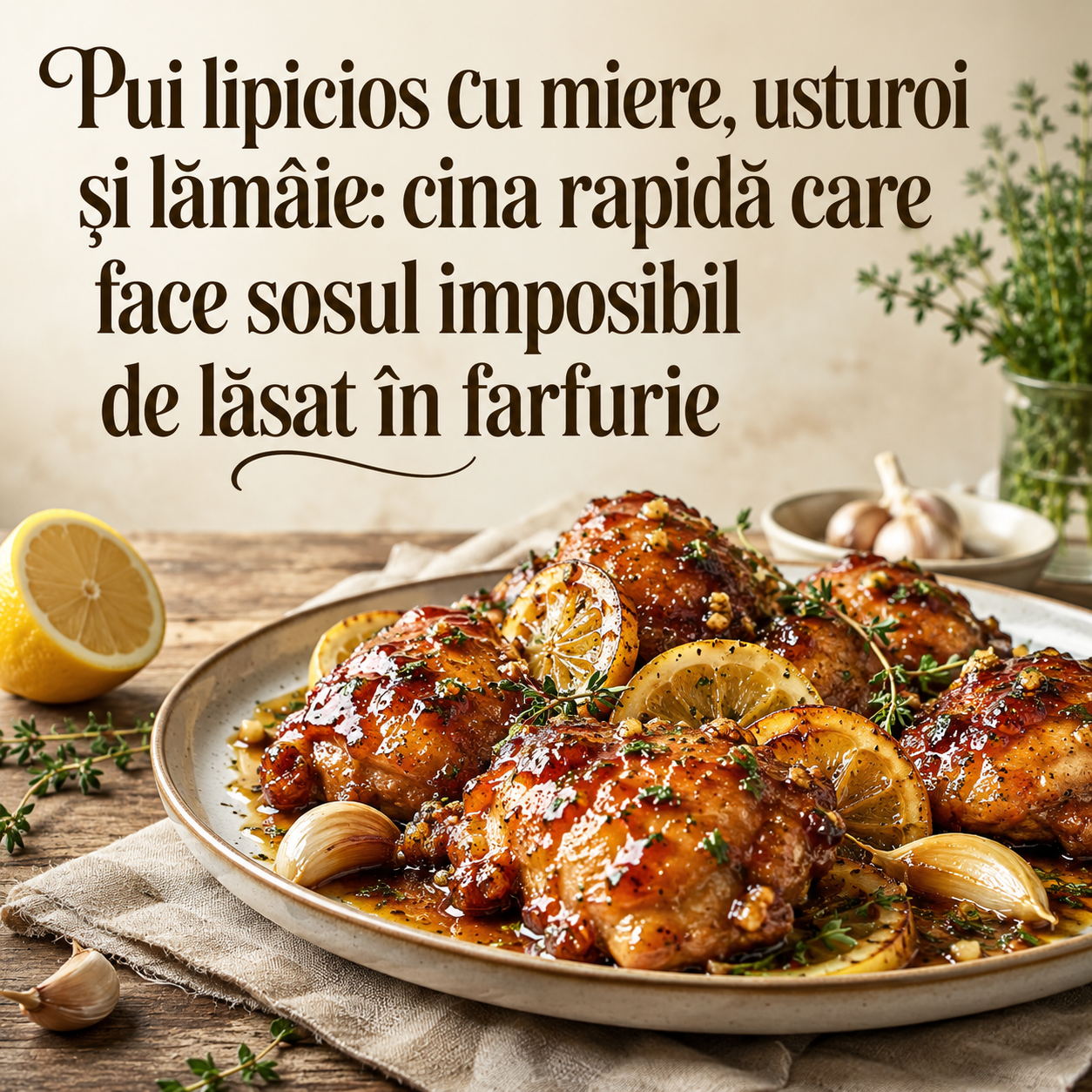 retete culinare: pui cu glazura de miere