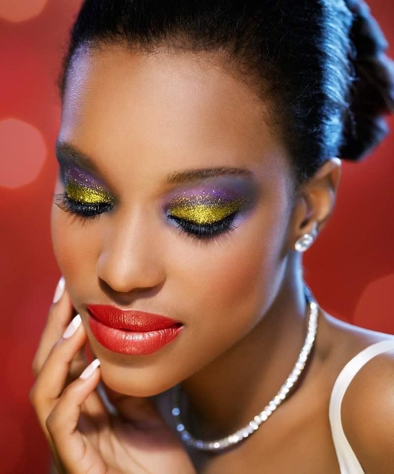 machiaj colorat de Revelion