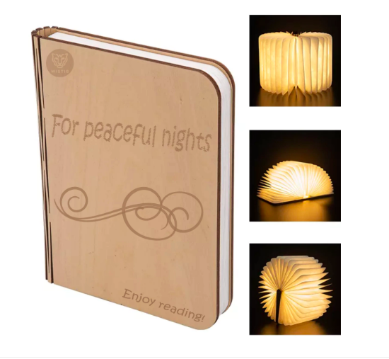 idei cadouri altfel de craciun: veioza tip carte