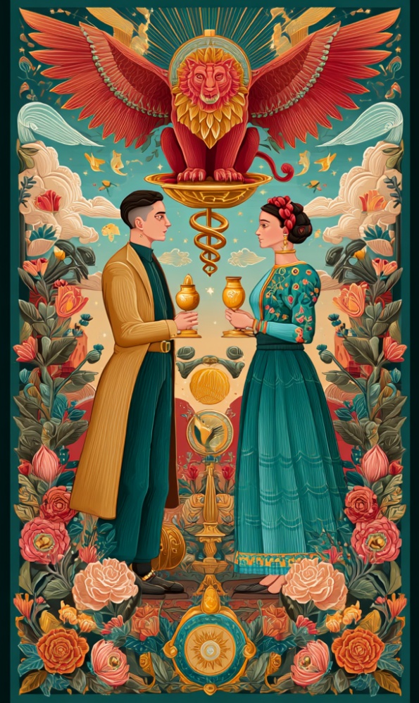 Cartea de Tarot 2 de Cupe