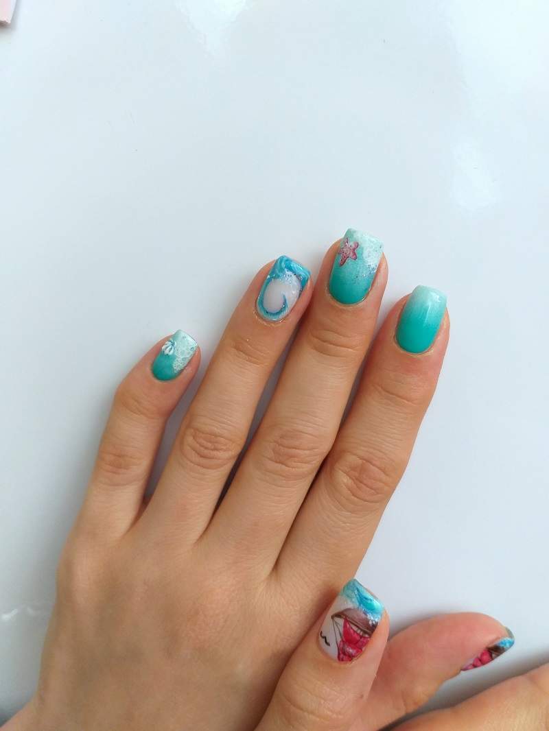 unghii cu tematica marina