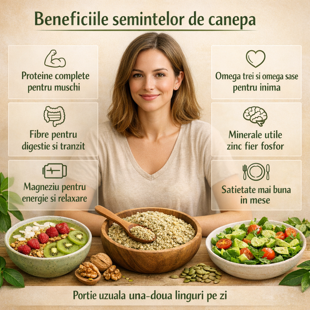 beneficiile semintelor de canepa pentru sanatate