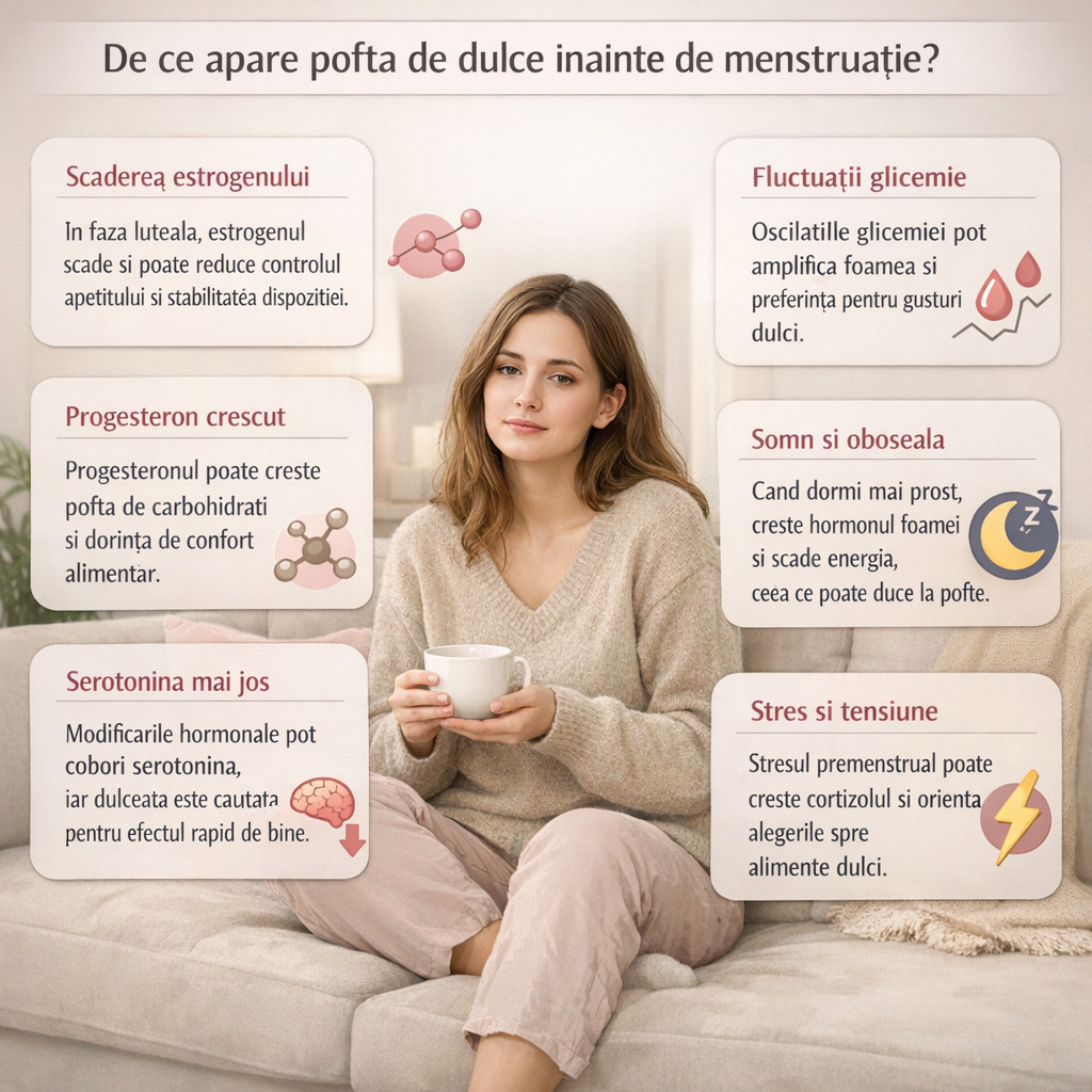 de ce creste pofta de dulce inainte de menstruatie