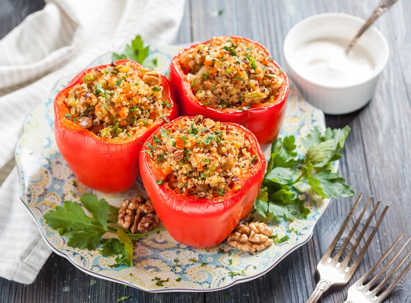 ardei umpluti fara carne cu quinoa