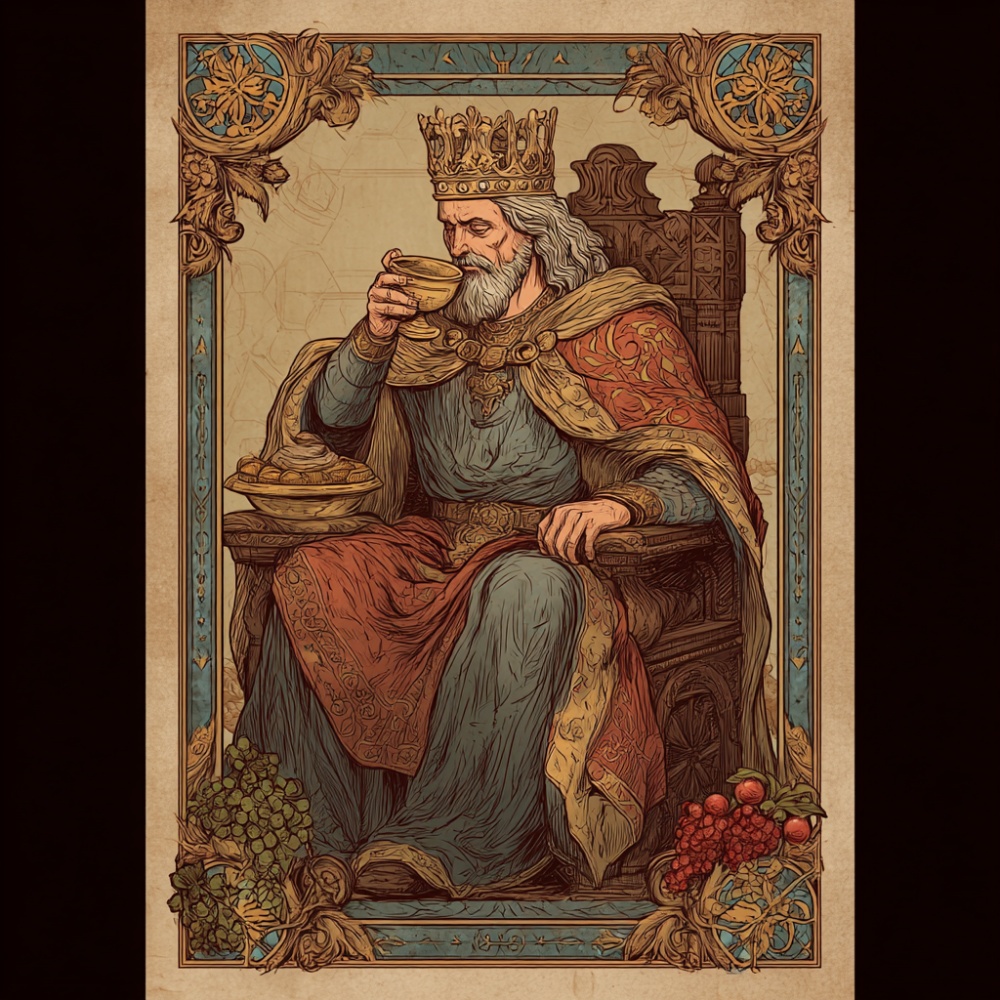 Cartea din Tarot Regele de Cupe
