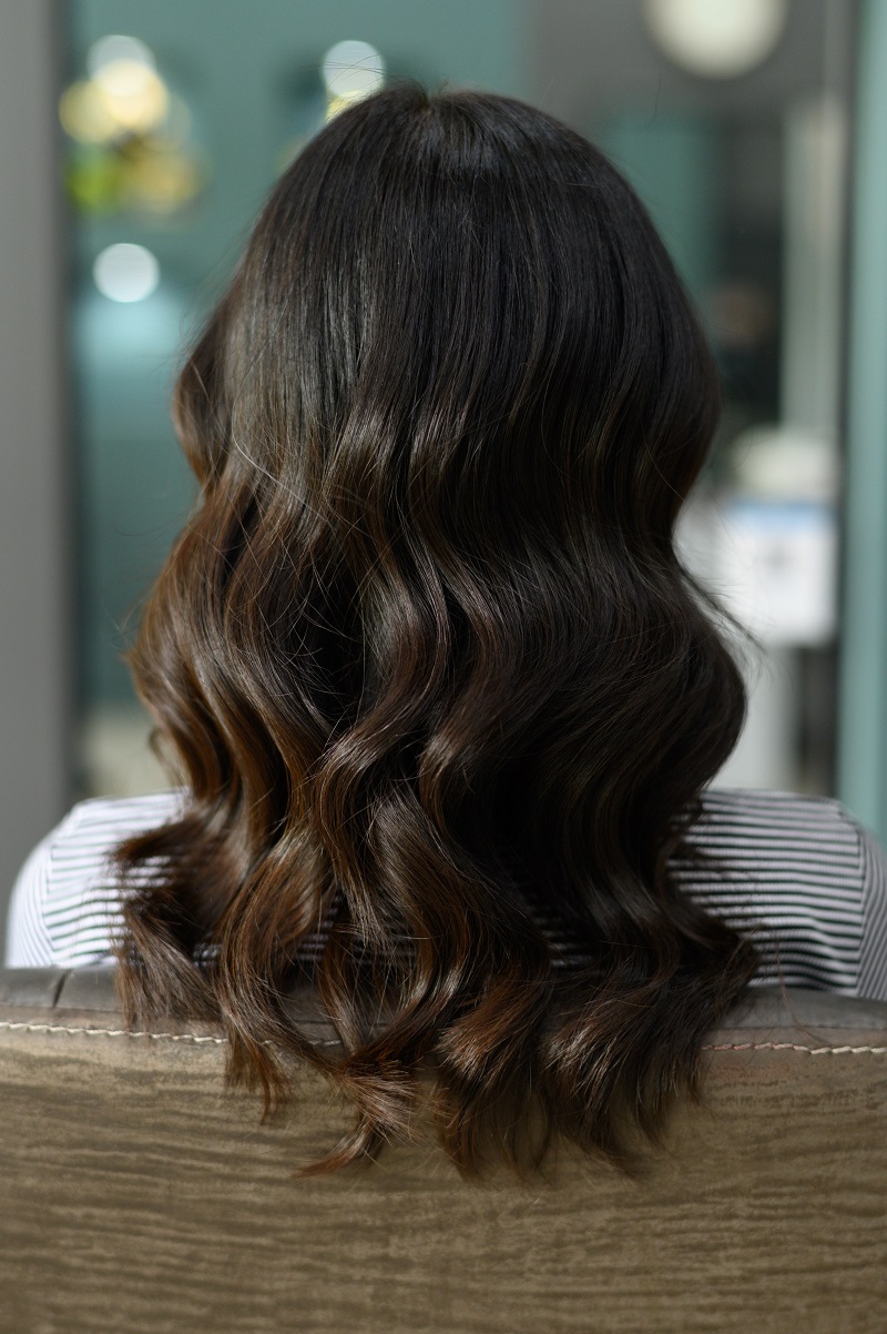 deep brunette hair