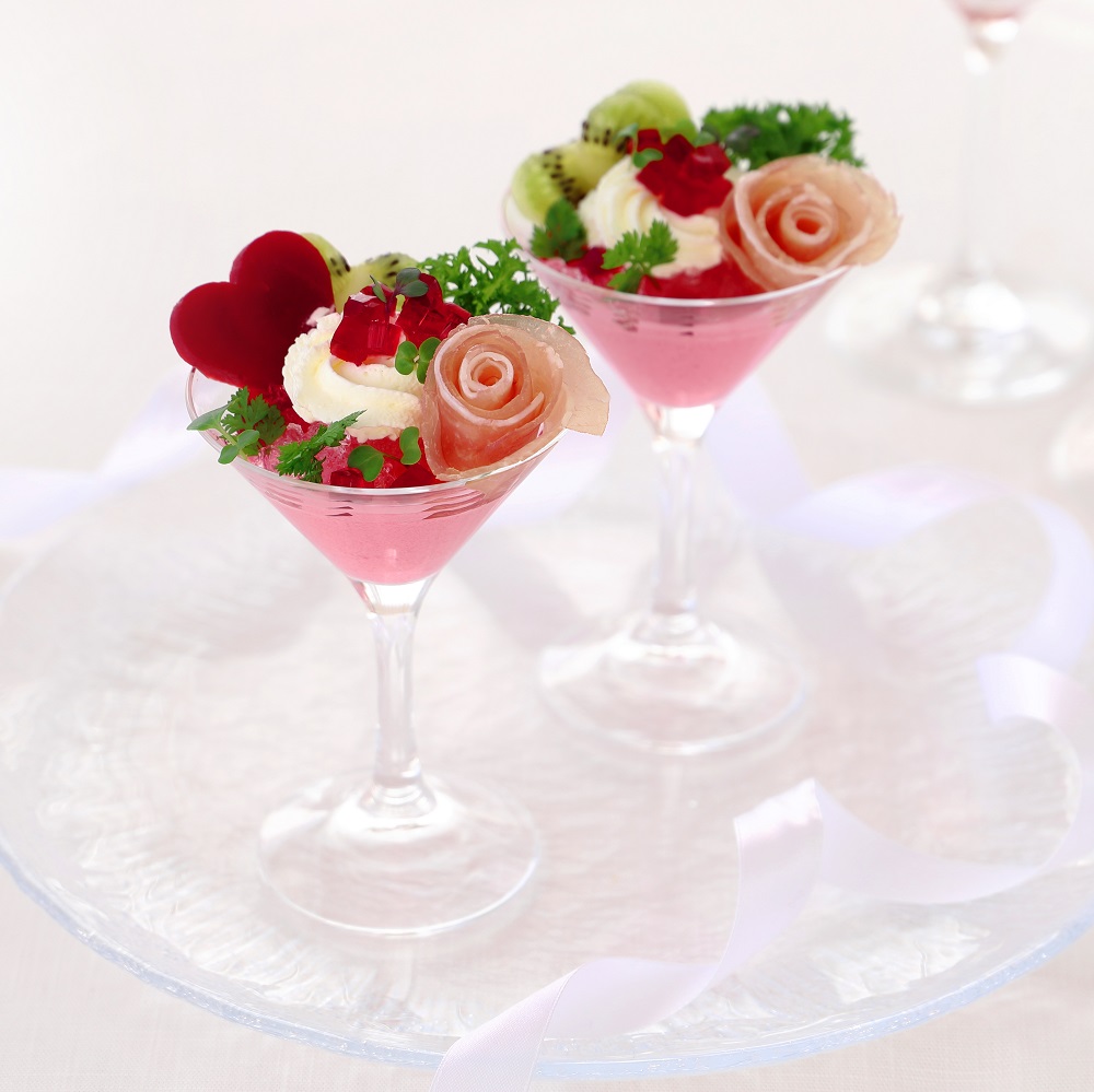 aperitiv la pahar de Valentine's day