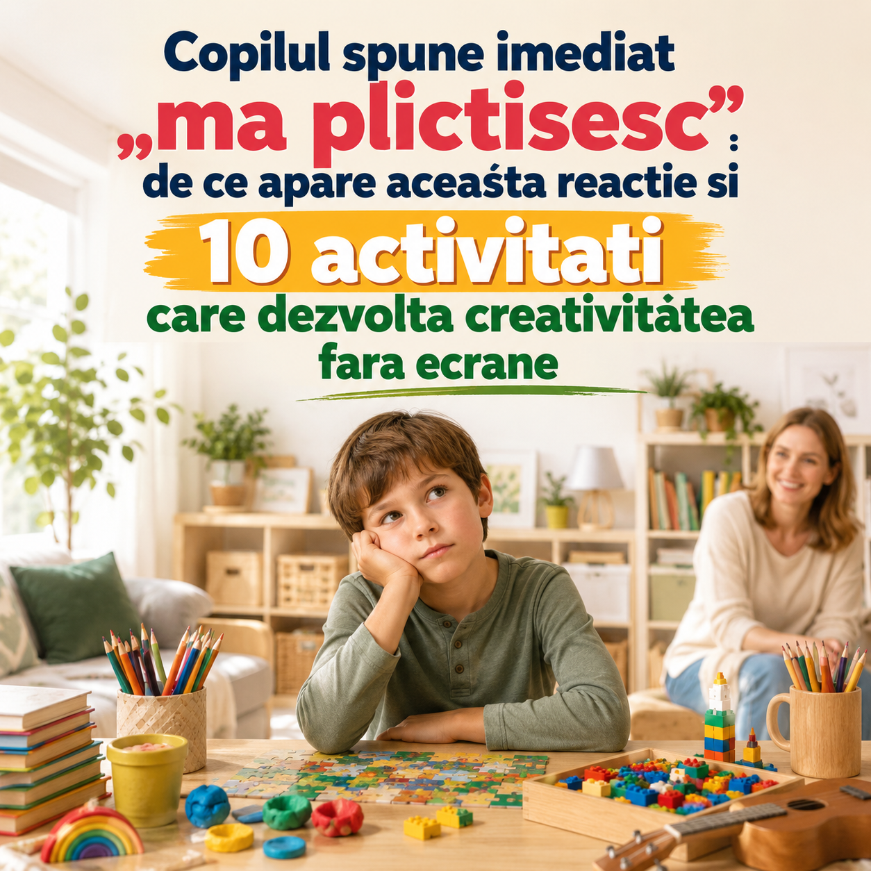 parenting: cauze, jocuri si activitati pentru copilul plictisit
