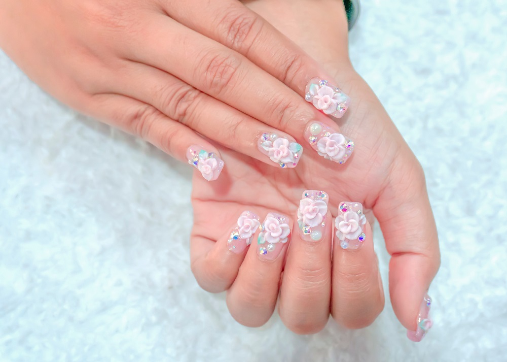 manichiura florala 3D