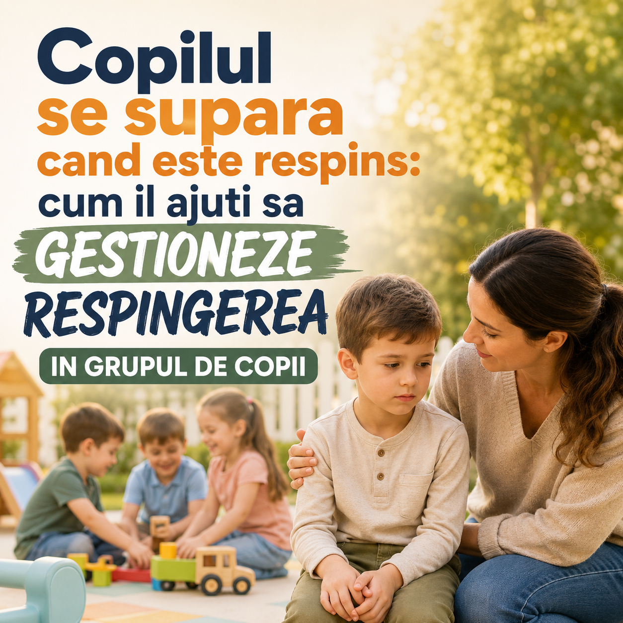 parenting: copilul este respins la locul de joaca de catre ceilalti copii