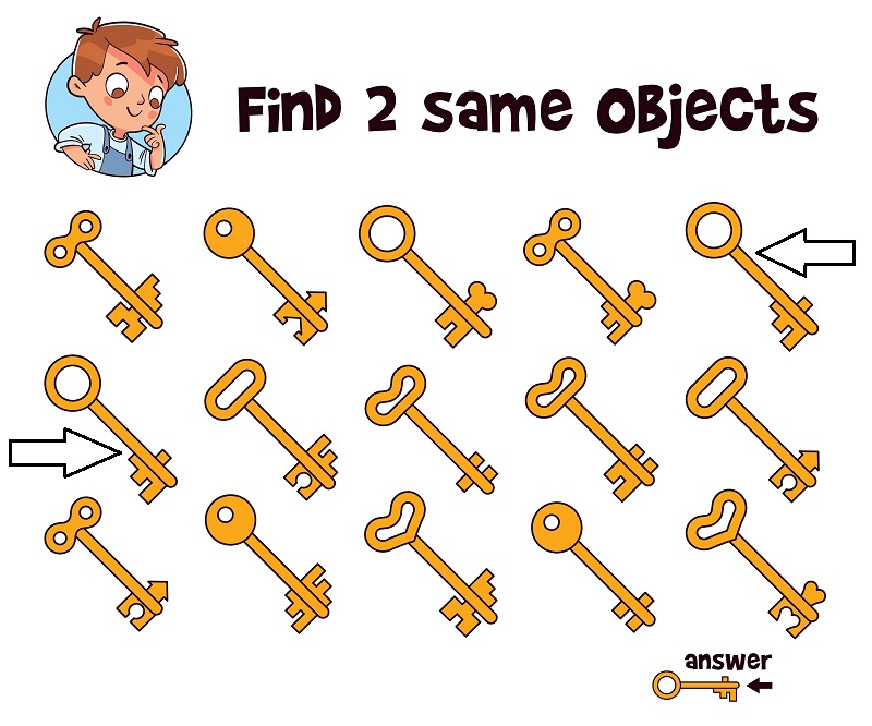 test de inteligenta identifica obiectele similare