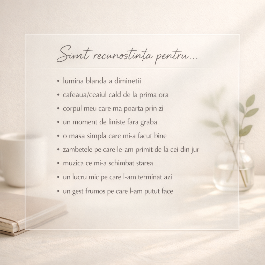 practica recunostinta in fiecare zi