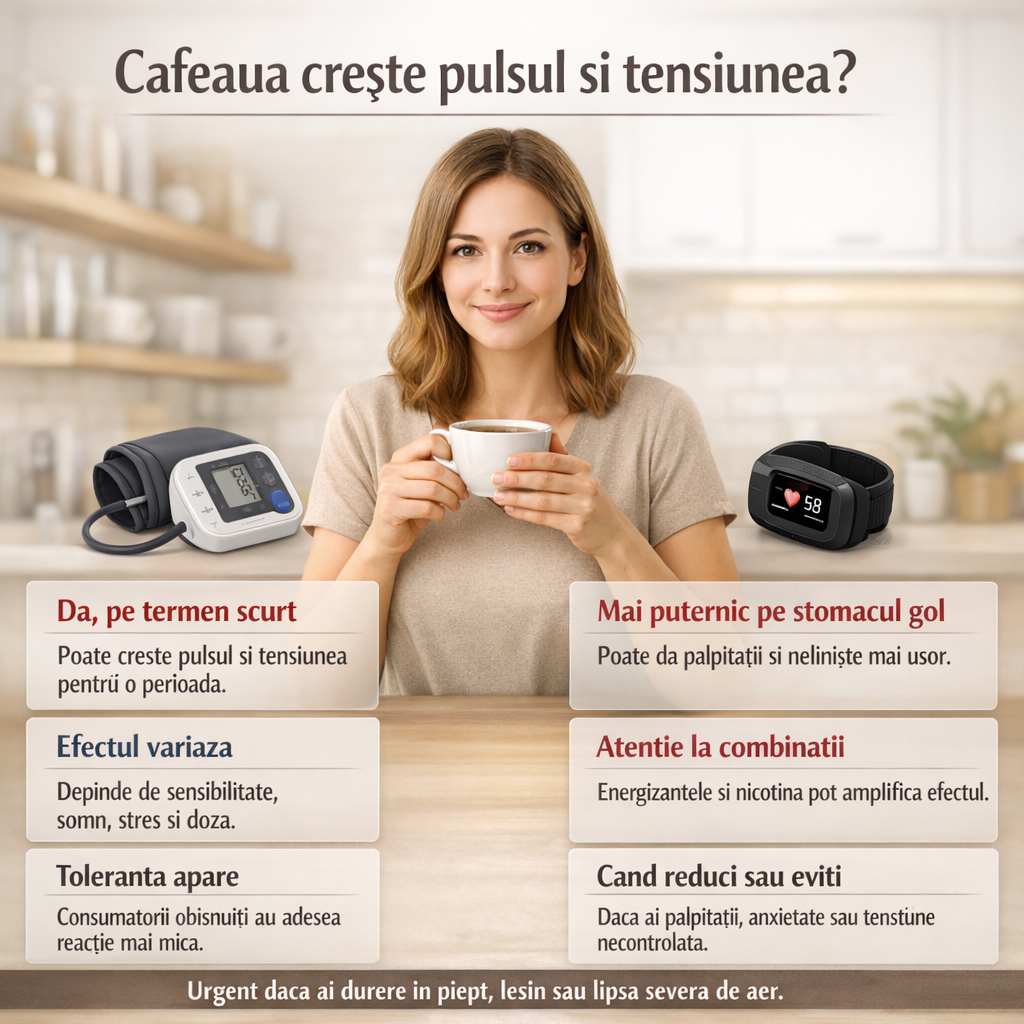 cafeaua creste pulsul si tensiunea