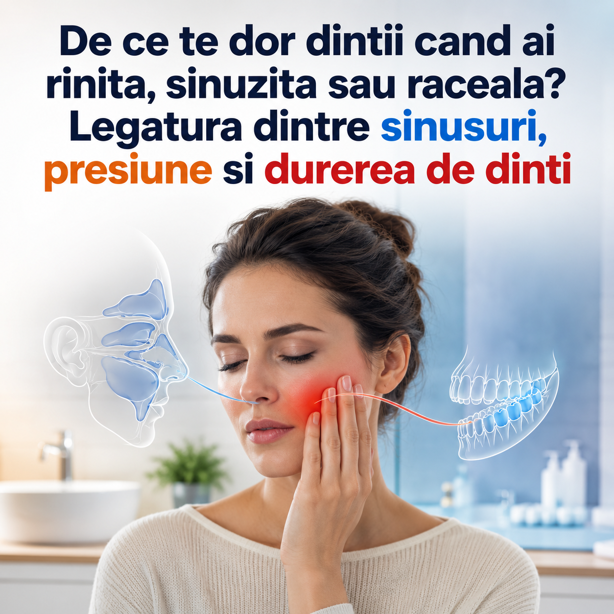 te dor dintii cand esti racit, ai sinuzita sau rinita