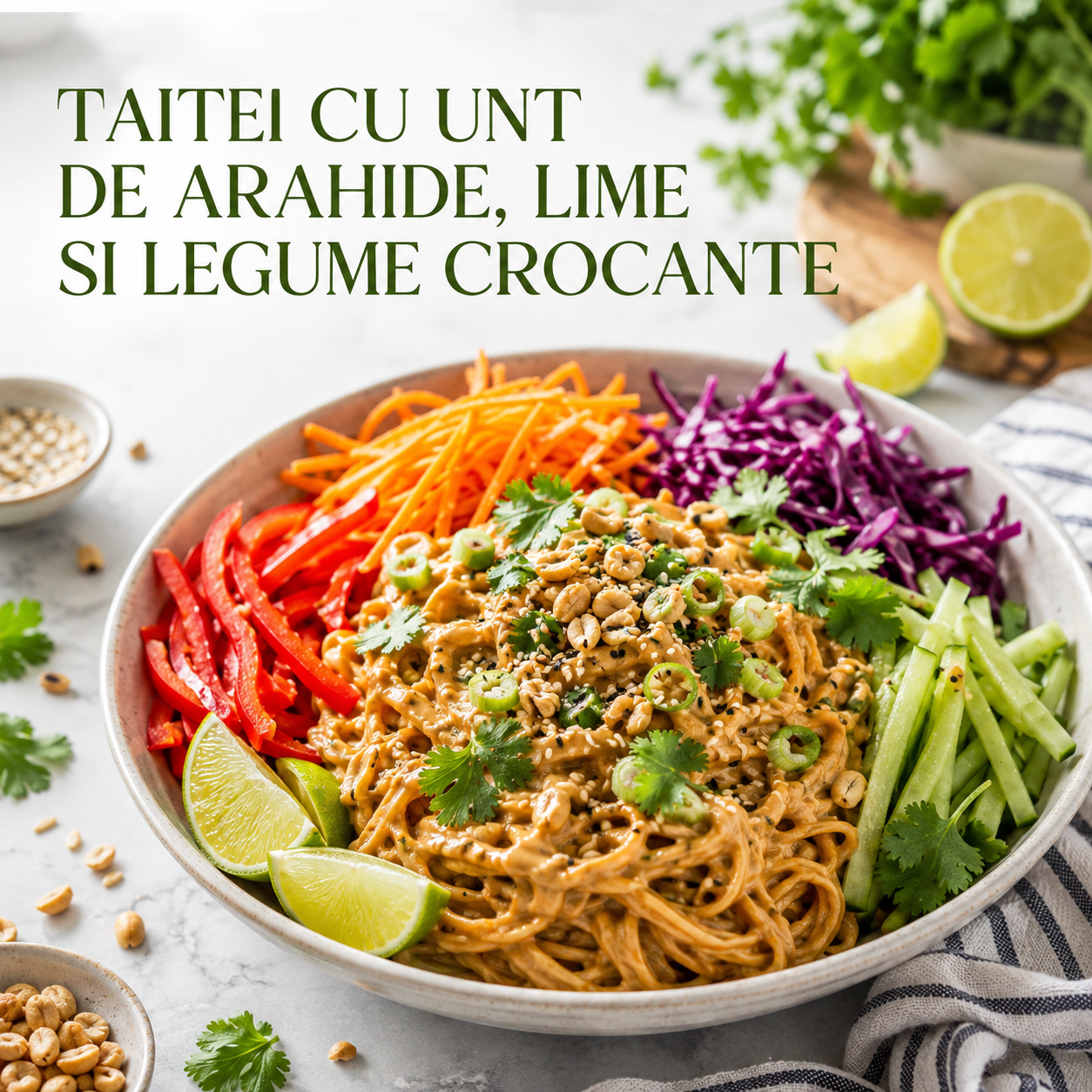 retete culinare: taitei cu unt de arahide