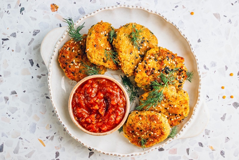 chiftele de linte rosie