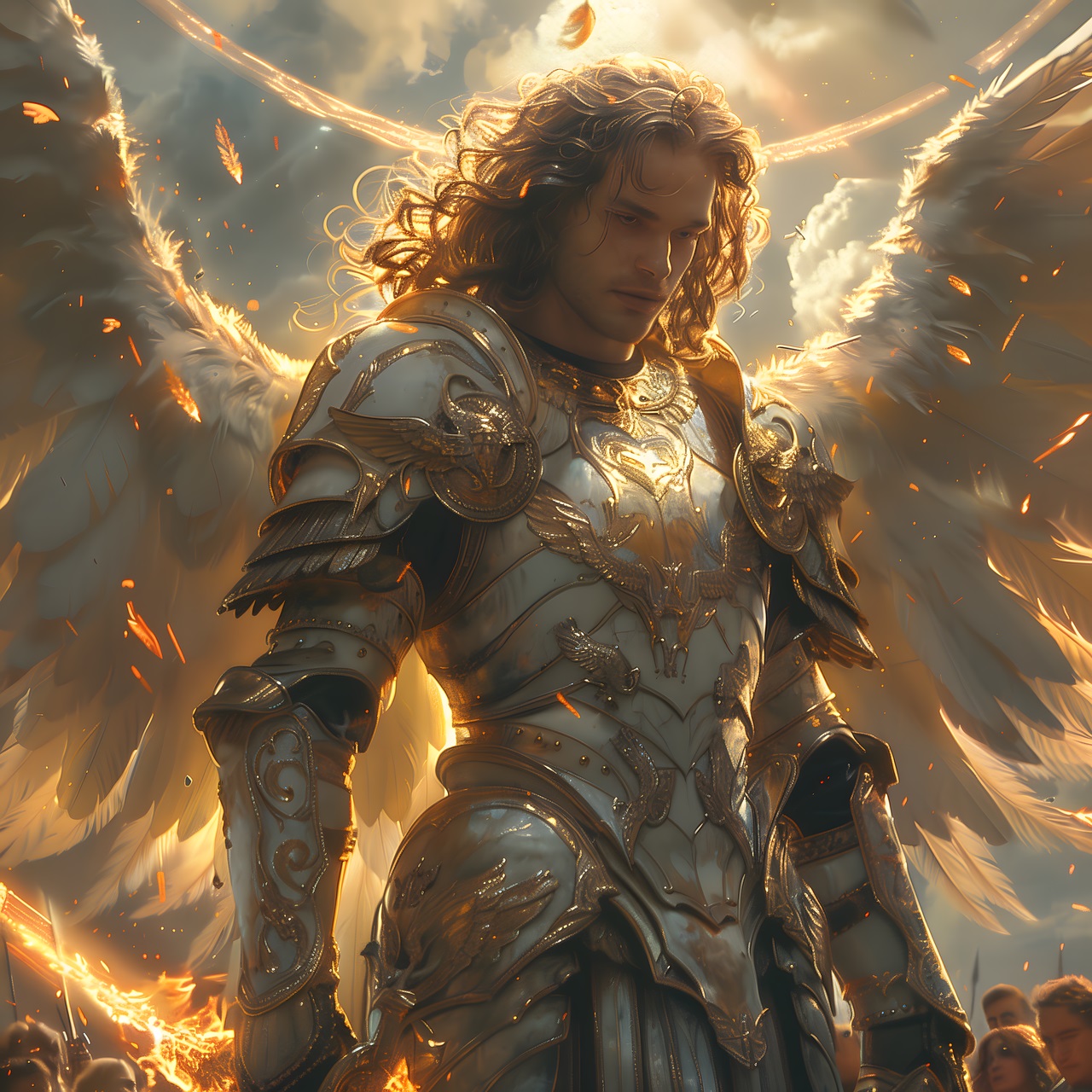 arhanghelul gabriel cu armura