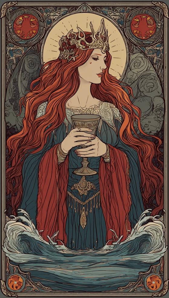 Cartea de Tarot Regina de Cupe