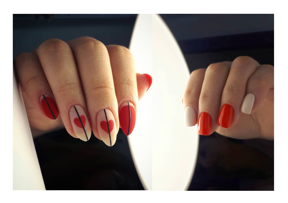 manichiura rosie de ziua iubirii