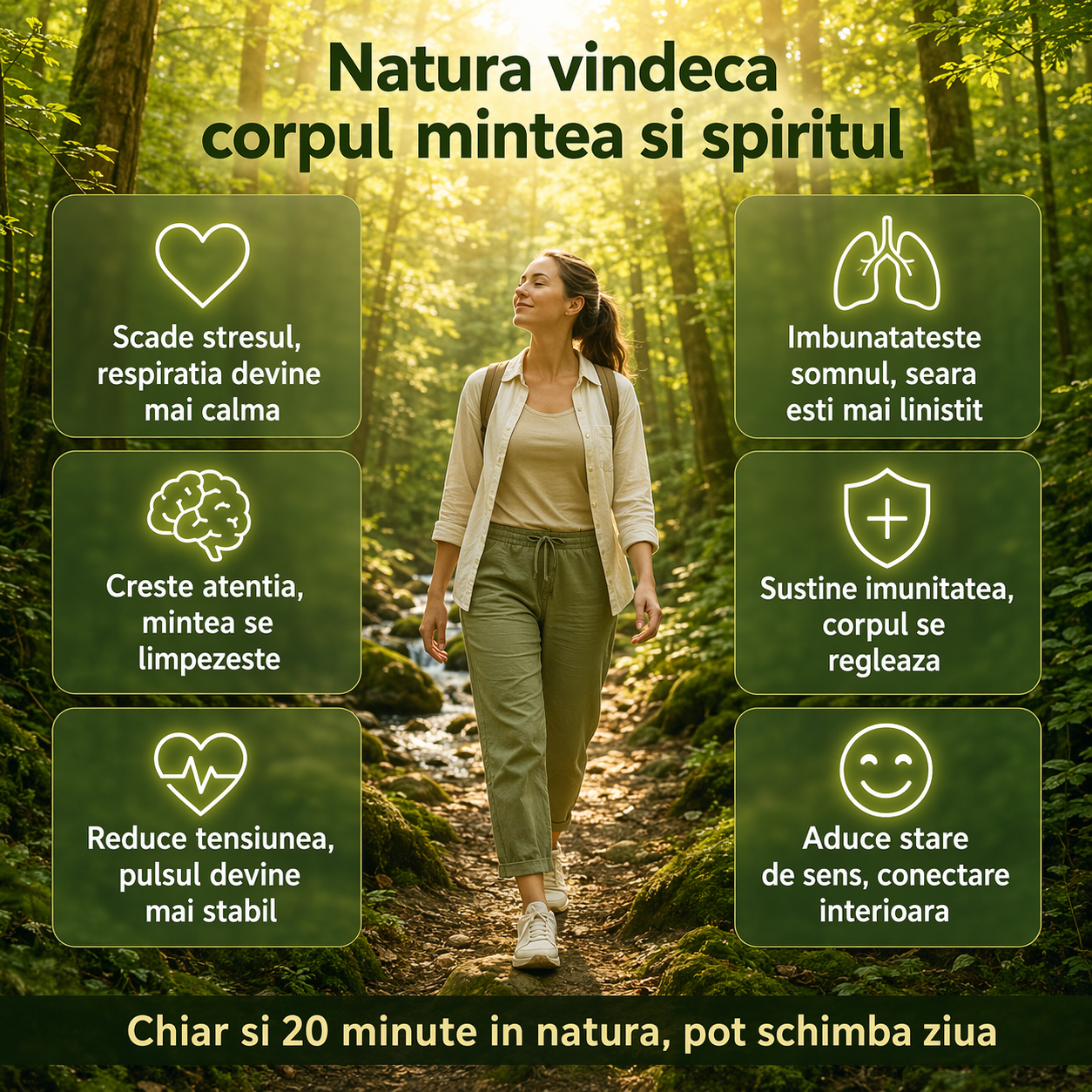 beneficiile plimbarii in natura pentru sanatate fizica, psihica si spirituala