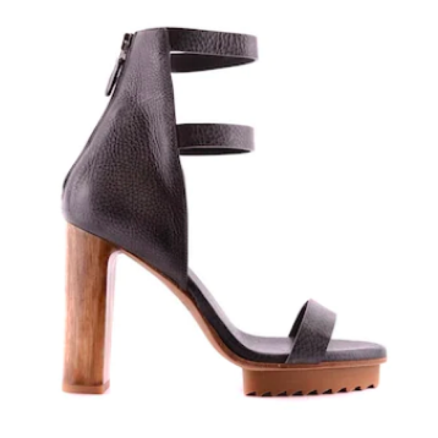 Brunello Cucinelli - Sandale cu platformă ce imită lemnul