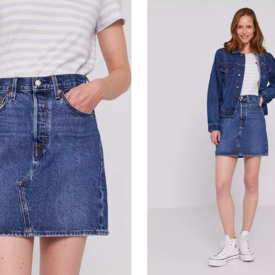 Levi's Fustă jeans mini, model drept