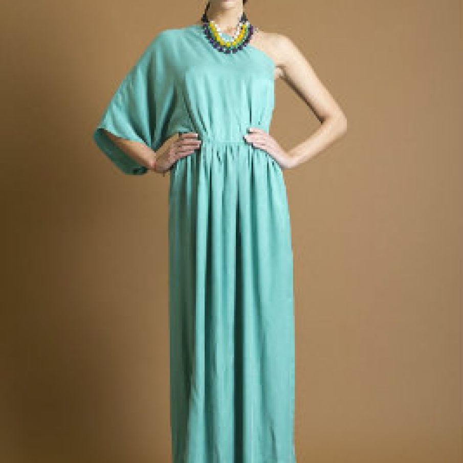 Rochie pe un umar, incretita in talie Nola Fashion