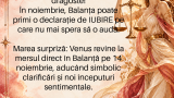 Venus rupe tăcerea în dragoste! În Noiembrie, BALANȚA primește o declarație de IUBIRE pe care nu mai spera să o audă