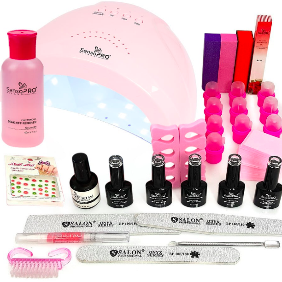 Kit Ojă Semipermanentă Profesională SensoPRO 10ml cu Lampă UV #21 + CADOURI