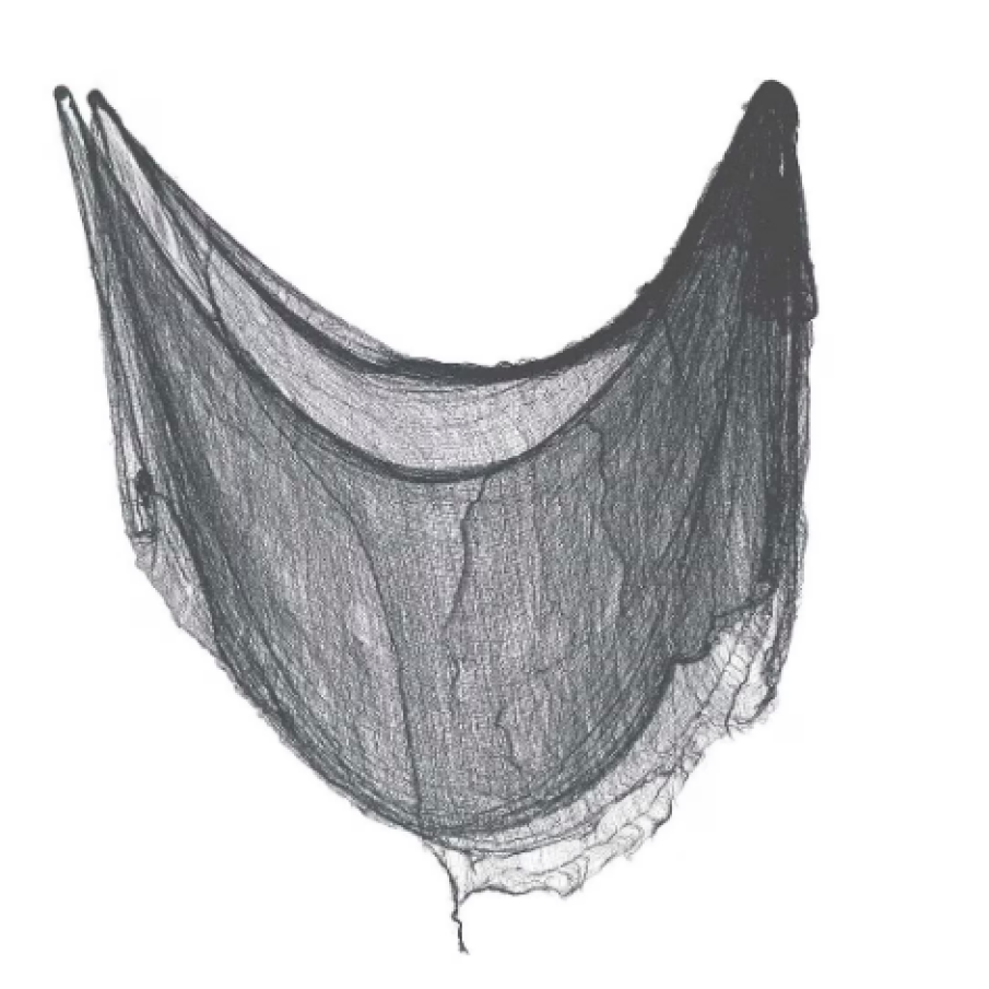 Țesătură neagră, uzată decor de Halloween