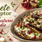 Vinete la cuptor cu iaurt, usturoi și rodie: rețeta spectaculoasă de sezon, simplă și foarte aromată