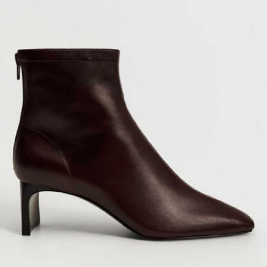 Mango Botine de piele Sila