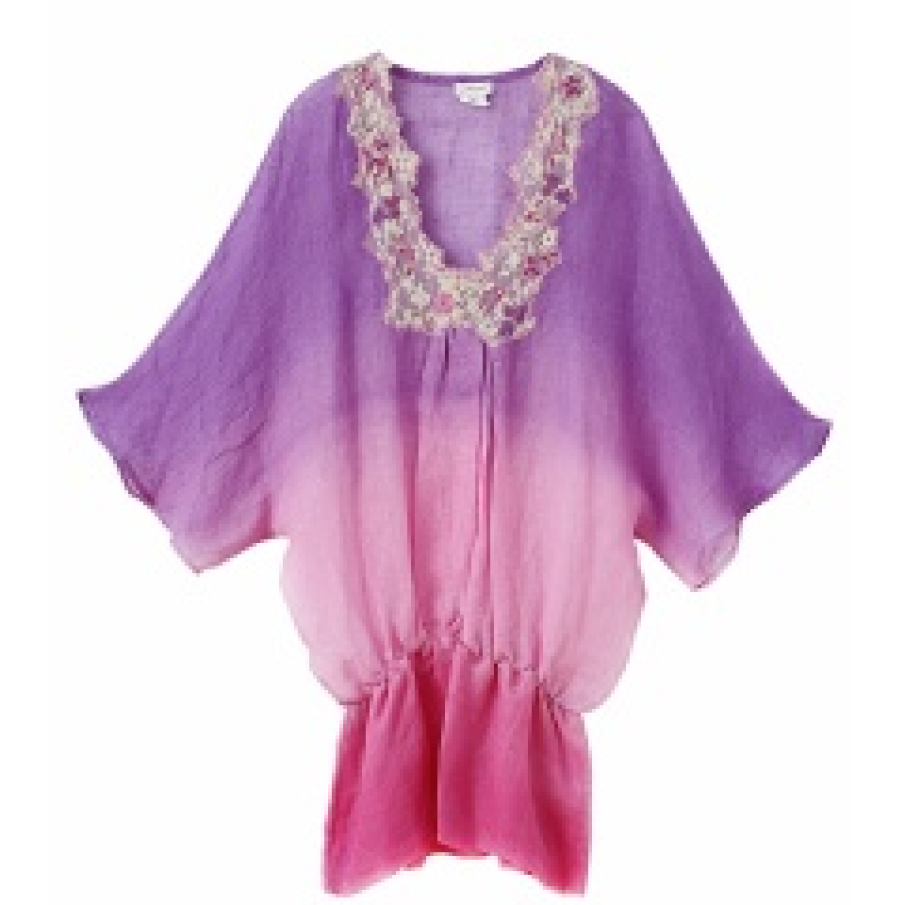 Rochie de plaja - curcubeu roz