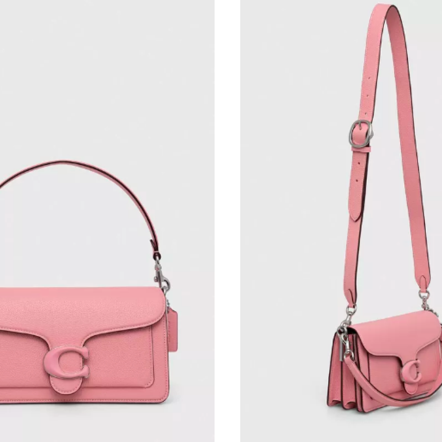 Coach poșetă de piele culoarea roz