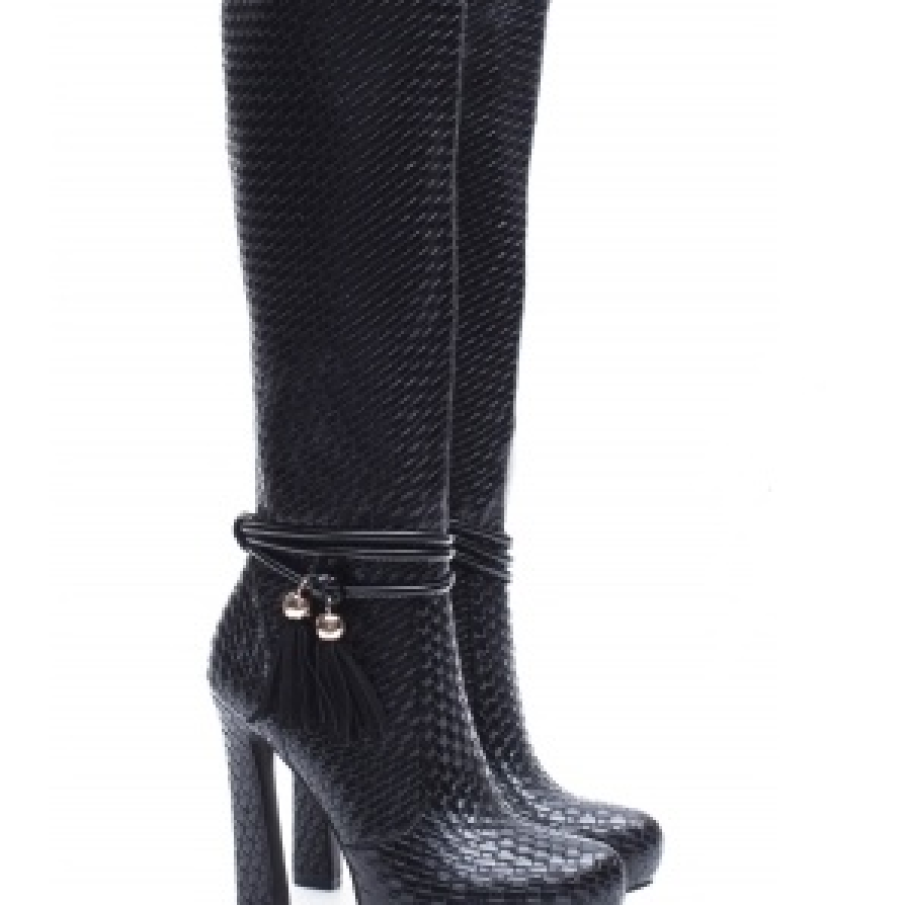 Cizme cu platforma si toc gros