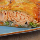 Somon in crusta de foietaj