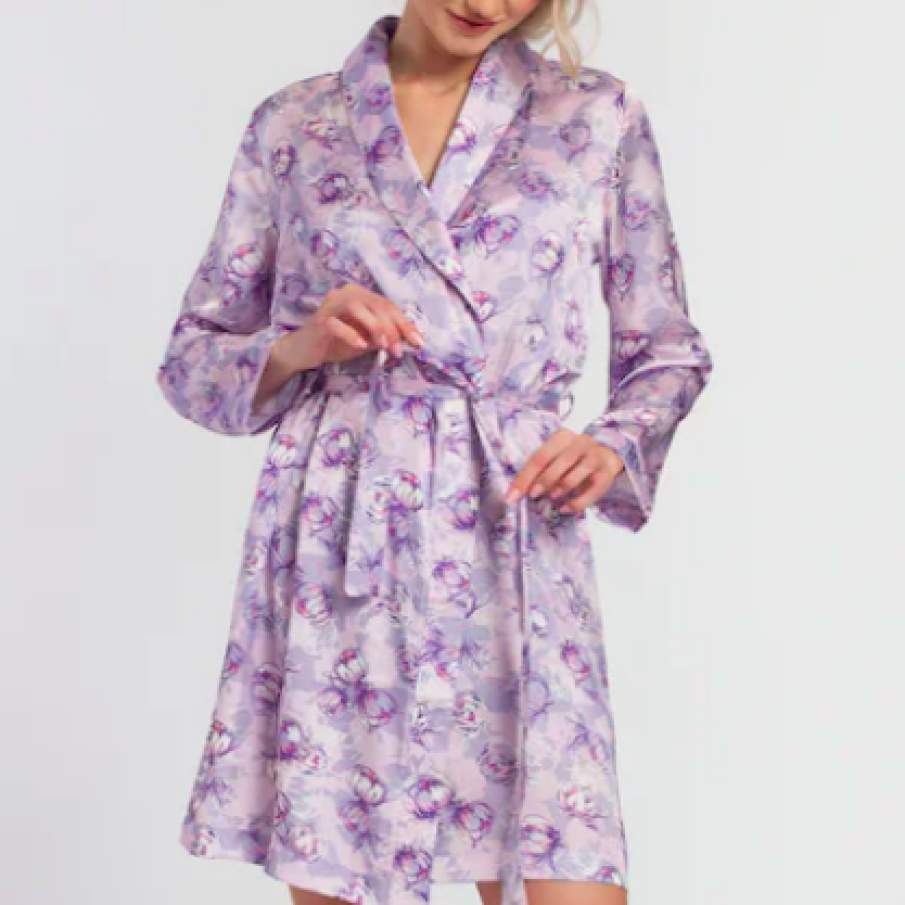 Soft & Seven BY SOFIAMAN Halat cu model și cordon în talie