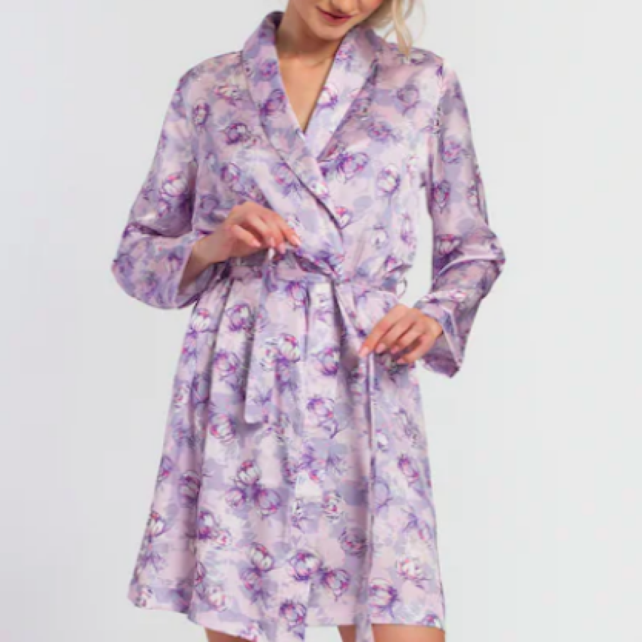 Soft & Seven BY SOFIAMAN Halat cu model și cordon în talie