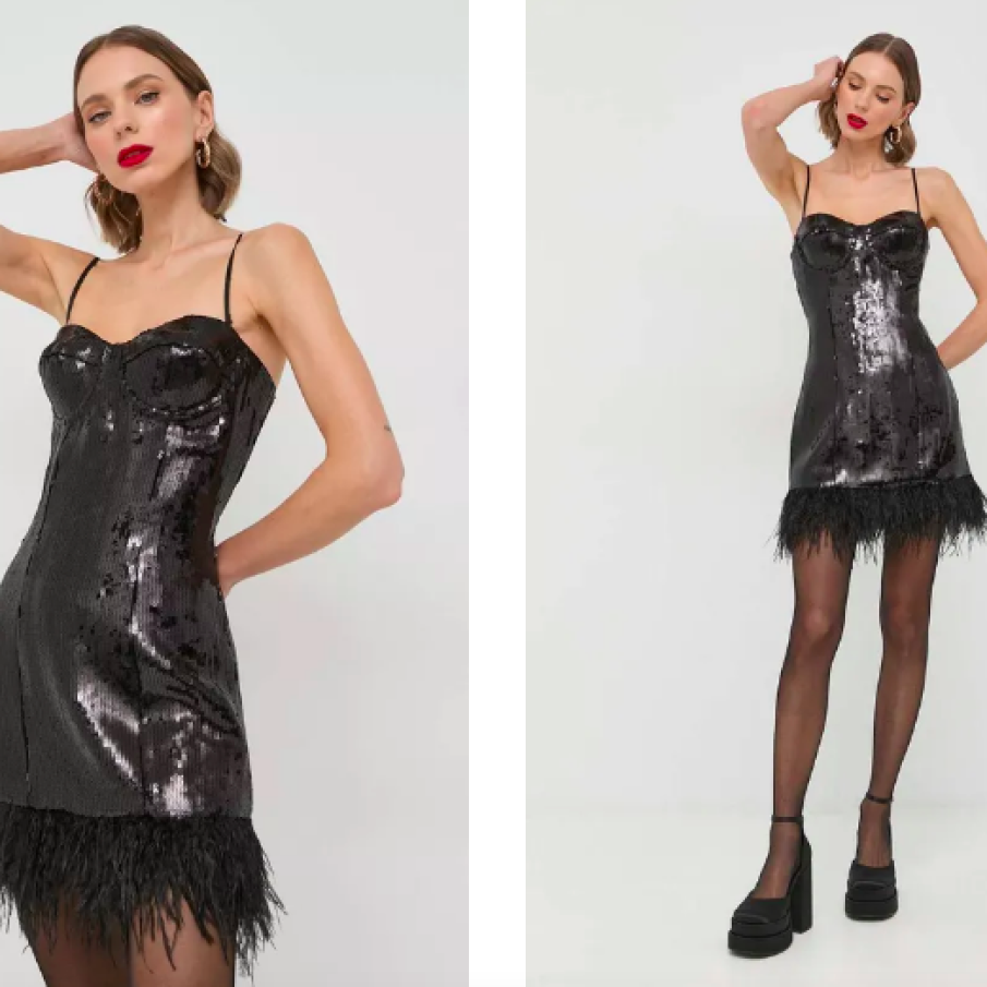 Marciano Guess rochie Great Gatsby culoarea negru, mini, mulată