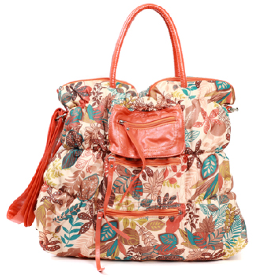 Geanta supradimensionata inflorata 