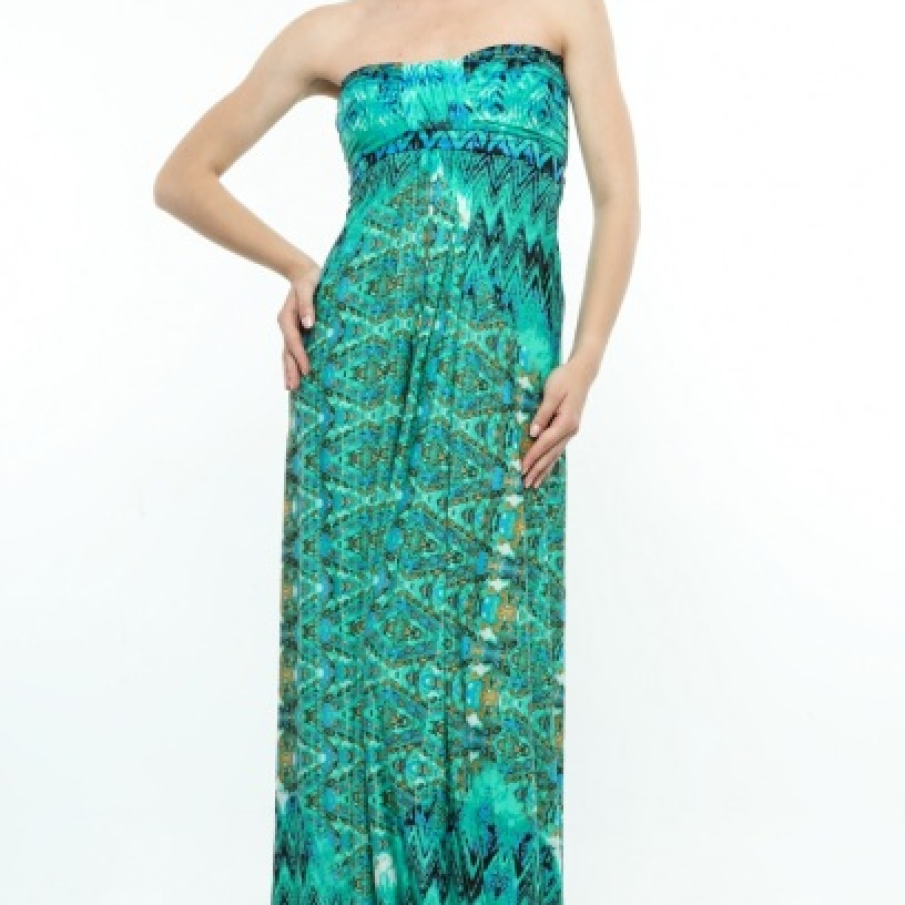 Rochie Maxi cu imprimeu multicolor, Roh 