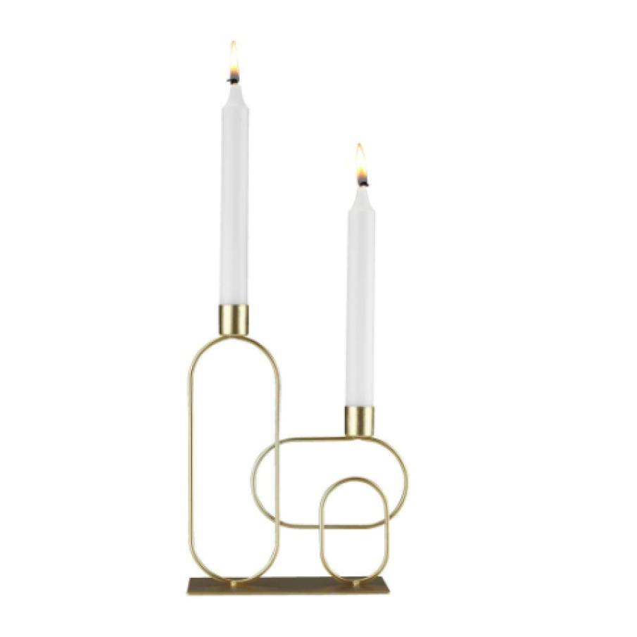 Sfeșnic, 17x7x23 cm, auriu