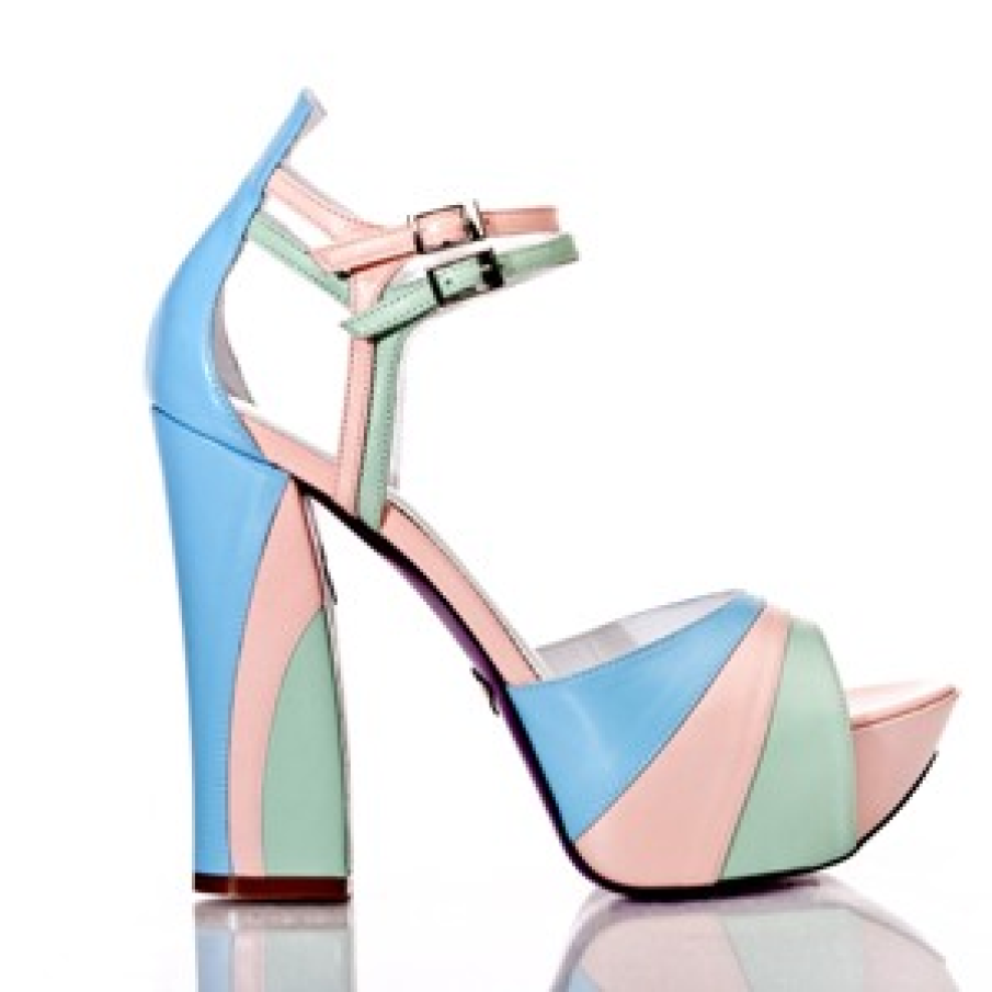 Sandale 60's in culori pastelate