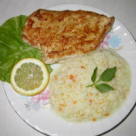 Friptura din piept de pui cu orez