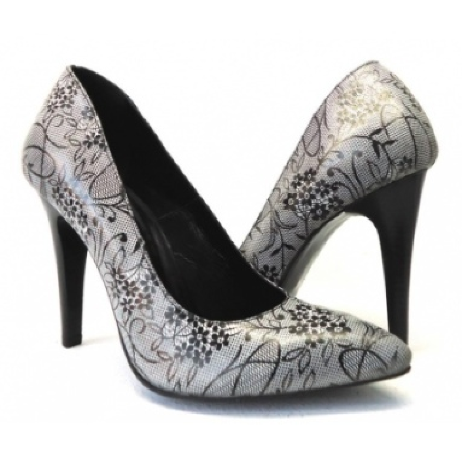 Pantofi cu imprimeu dantela