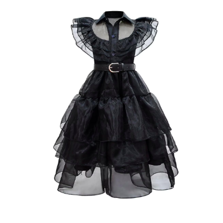 Costum Cosplay pentru fete Wednesday Addams Dress, Poliester